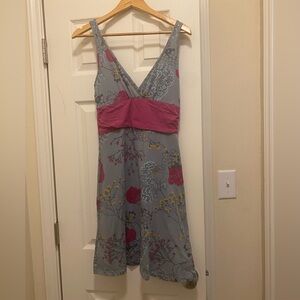 Patagonia gray and purple floral dress size small.